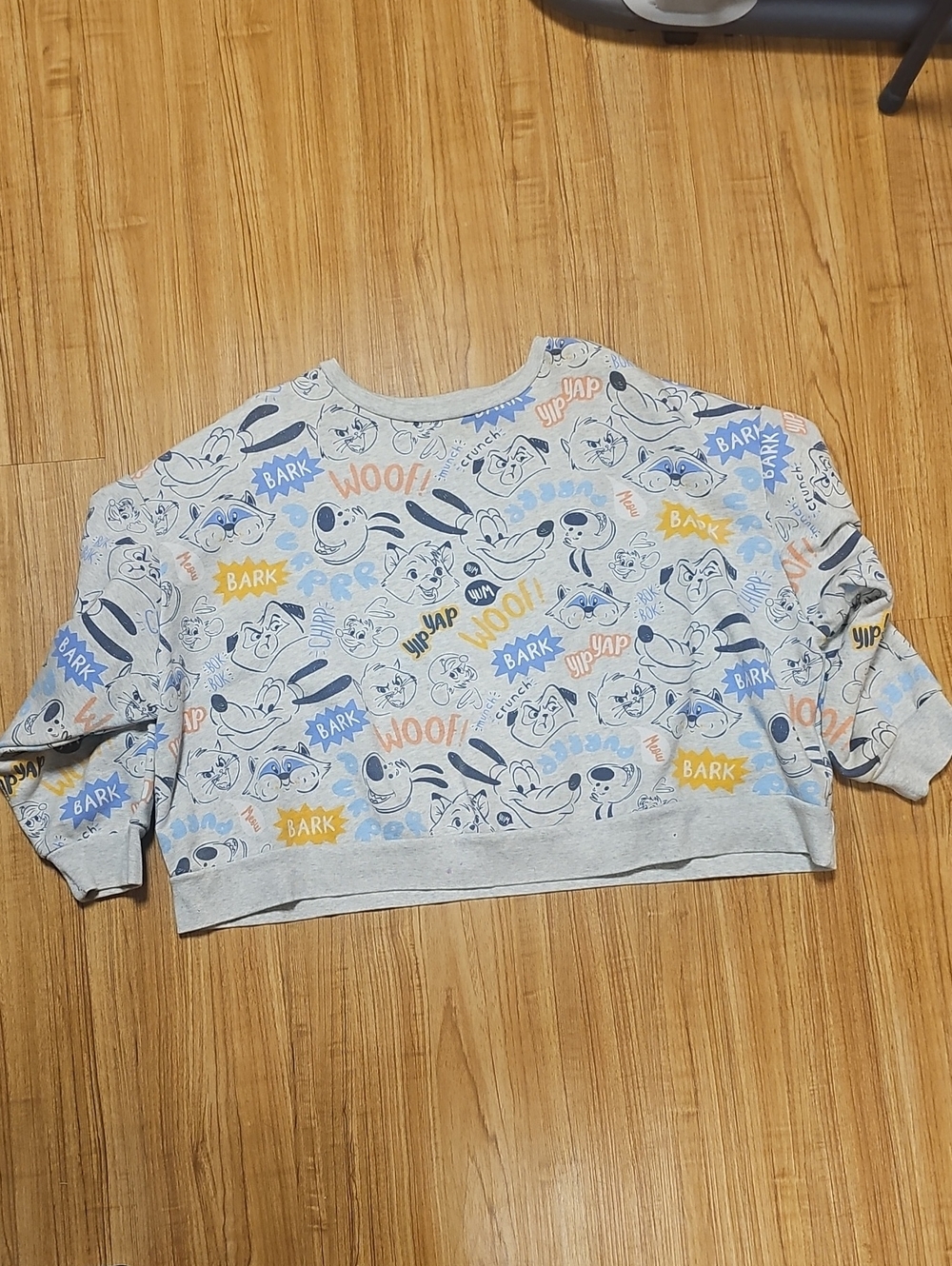Women GrayDisney Sweat Shirt Of Differnt Disney Cartoons. Size 3X